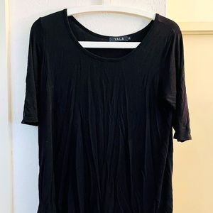 YALA Bamboo Black tunic 3/4 Sleeve